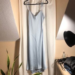 Abercrombie Satin Tie-Strap Midi Dress